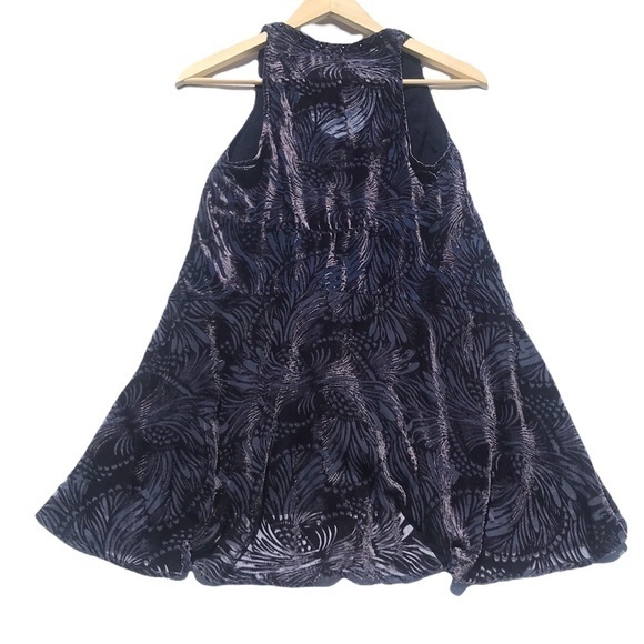 Free People Ellie Burnout Velvet Mini Swing Dress - Picture 10 of 11